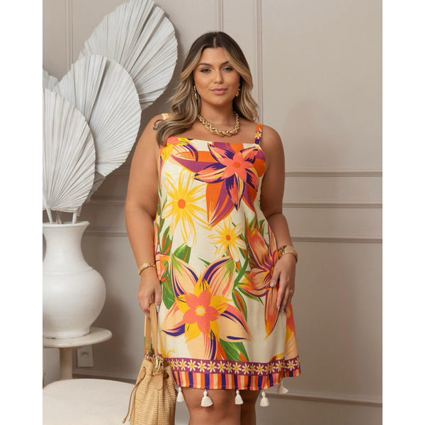 Vestido Estampado Plus Size